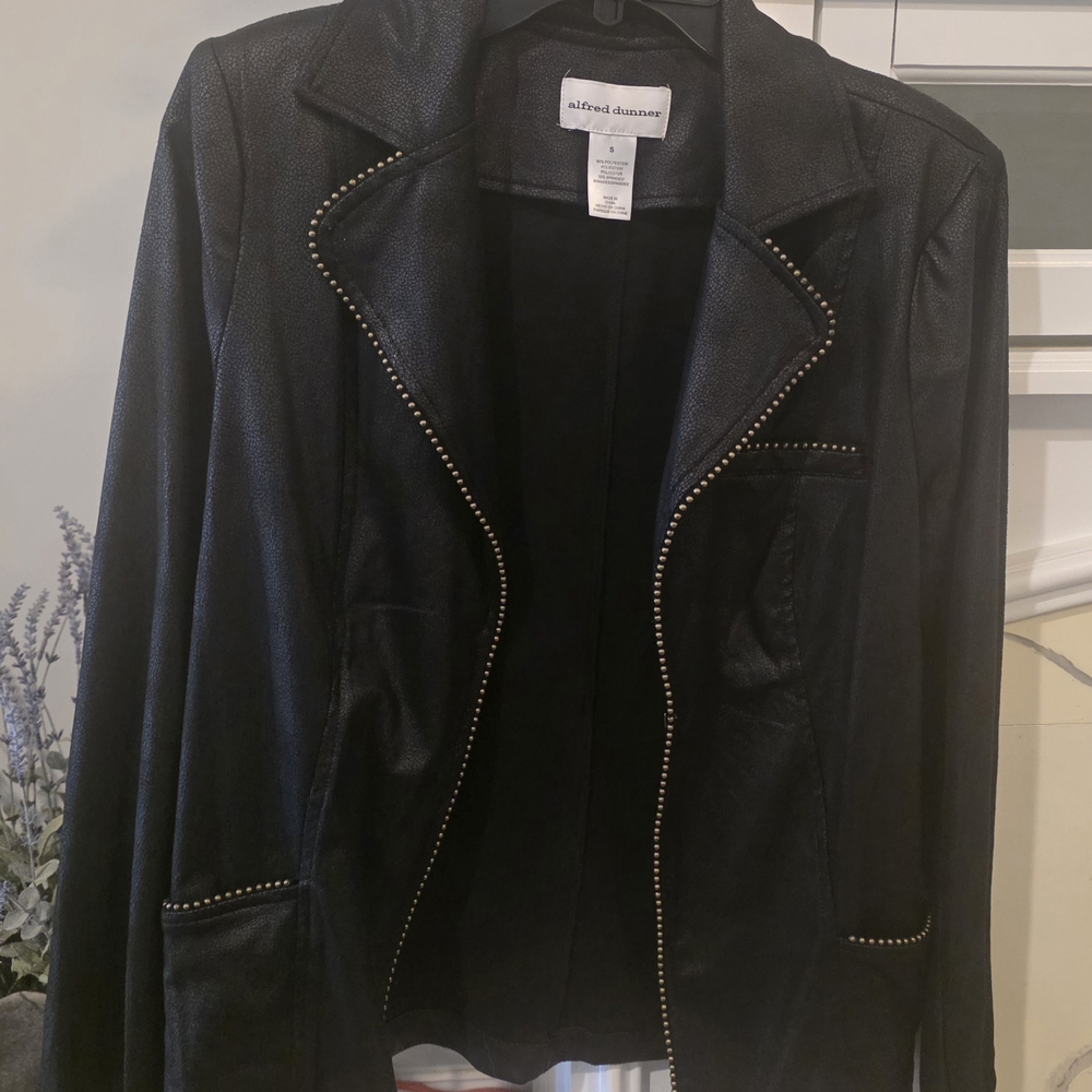Alfred Dunner Black Studded Blazer